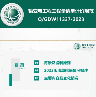 输变电工程工程量清单计价规范(Q／GDW 11337-2023)宣贯材料（国家电网公司2024年3月）